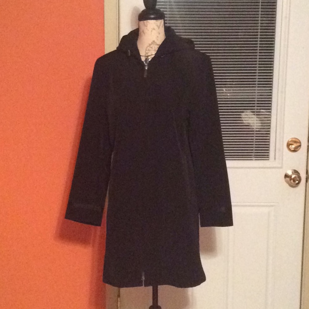 Women’s Anne Klein Black Coat with Hood size Small
